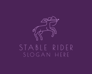 Horseman - Greek Centaur Archer logo design
