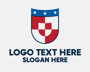 Campaign - Checkered Star Shield logo design