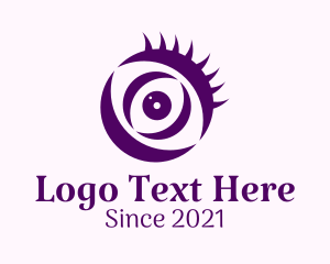 Optometrist - Round Eyebrow Eyeball logo design