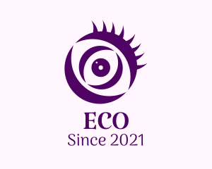 Contact Lens - Round Eyebrow Eyeball logo design