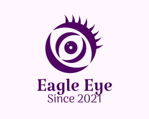 Round Eyebrow Eyeball logo design