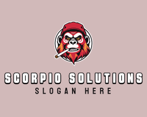 Cigarette Smoking Gorilla Logo