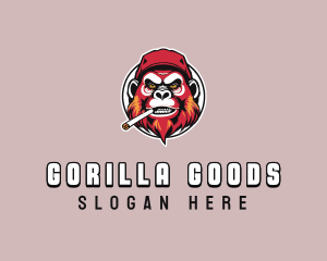 Cigarette Smoking Gorilla logo design