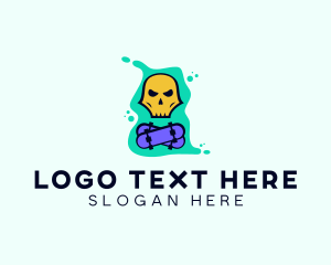 Horror - Skate Graffiti Skull logo design