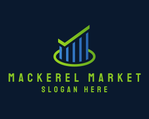 Market Progress Graph logo design