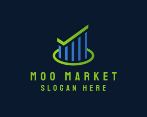 Market Progress Graph logo design