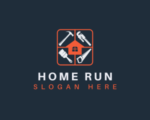 Handyman Home Renovation logo design