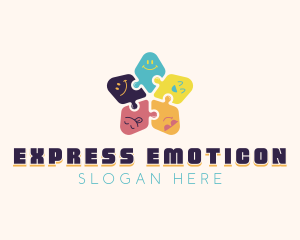 Emoticon - Star Puzzle Emoji logo design