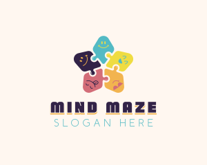 Puzzle - Star Puzzle Emoji logo design