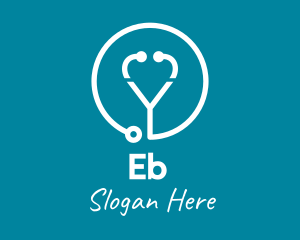 Clinic - Heart Stethoscope Medical logo design