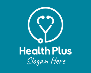 Heart Stethoscope Medical logo design