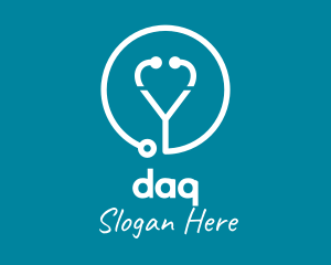 Defibrillator - Heart Stethoscope Medical logo design