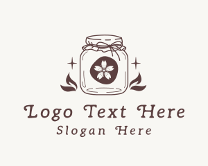 Flower - Rustic Flower Jar logo design