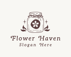 Rustic Flower Jar logo design