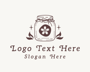 Jar - Rustic Flower Jar logo design