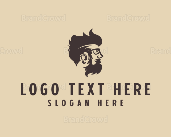 Hipster Beard Man Logo