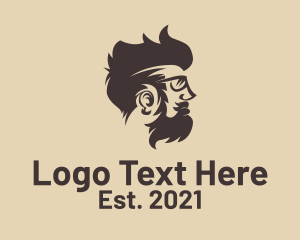Intelligent - Hipster Beard Man logo design