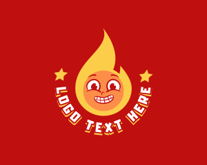 Grill - Retro Fire Restaurant logo design