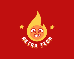 Retro Fire Restaurant logo design