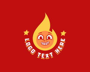 Retro Fire Restaurant Logo