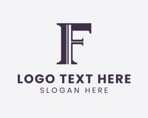 Law Firm Business Letter F logo design