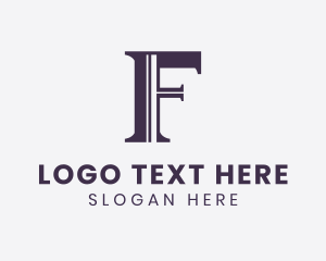 Law Firm Business Letter F Logo