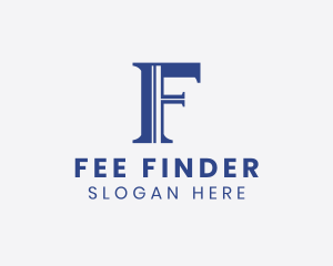 Law Firm Business Letter F logo design