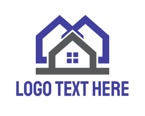 Residences - Blue Grey House logo design