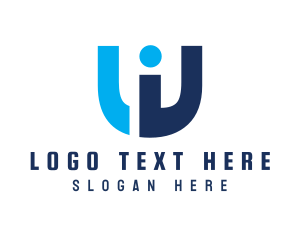 Blue - Modern Organization Person Letter W logo design
