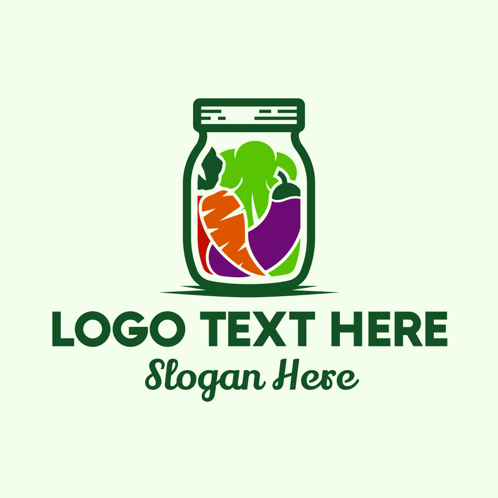 Healthy Vegetable Pickle Jar Logo | BrandCrowd Logo Maker