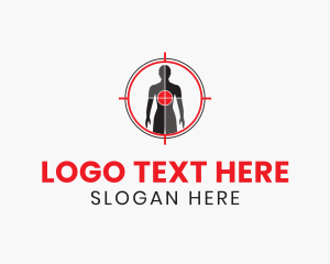 Practice Range - Human Scan Target logo design