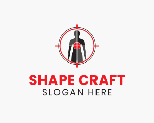 Figure - Human Scan Target logo design