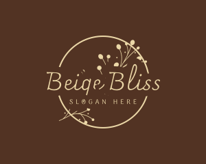 Beige Elegant Handwritten  logo design