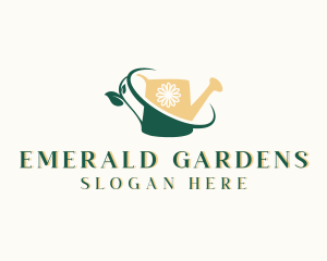 Gardening Watering Can  logo design