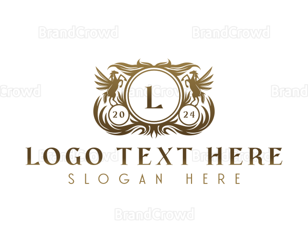 Luxury Pegasus Ornament Logo