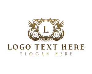 Luxury Pegasus Ornament Logo