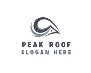 Roofing Swoosh Contractor logo design