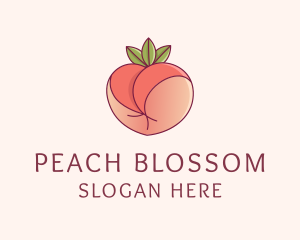 Peach - Lingerie Peach Heart logo design