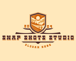 Wild West - Western Desert Canyon logo design