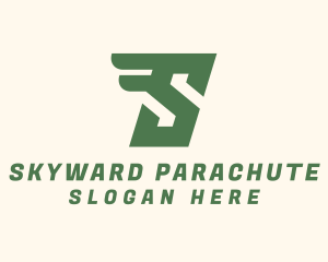 Speedy Winged Letter S logo design