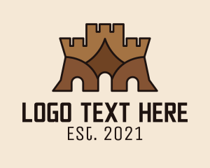 Minecraft - Medieval Castle Gateway logo design