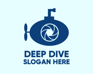 Camera Shutter Submarine logo design