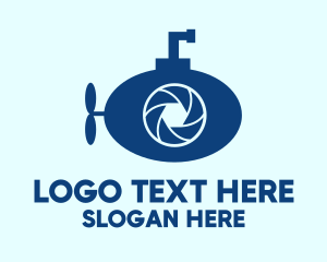 Photograph - Camera Shutter Submarine logo design