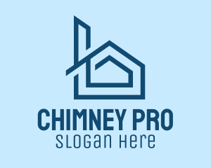 Chimney - Blue House Chimney logo design