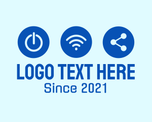 Telephone Service - Digital Tech Symbols logo design