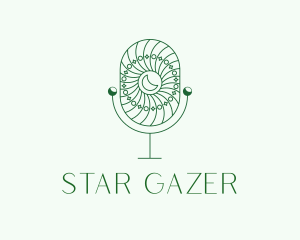 Astrologer - Moon Mirror Observatory logo design