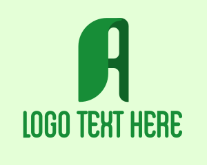 A - Green Gardening Letter A logo design