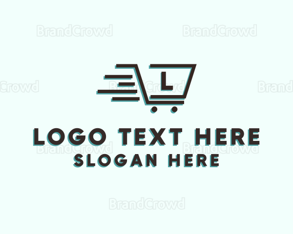 Fast Grocery Cart Logo