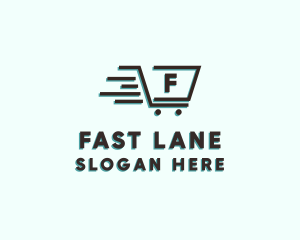 Fast Grocery Cart logo design