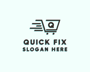 Fast Grocery Cart logo design